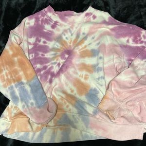 American Eagle cropped tiedie hoodie